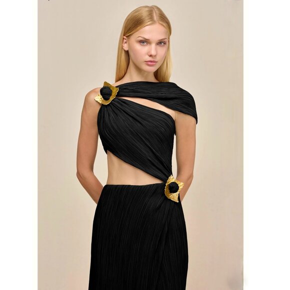 Cult Gaia Loah pleated cut-out dress Size S NEW - Picture 8 of 13